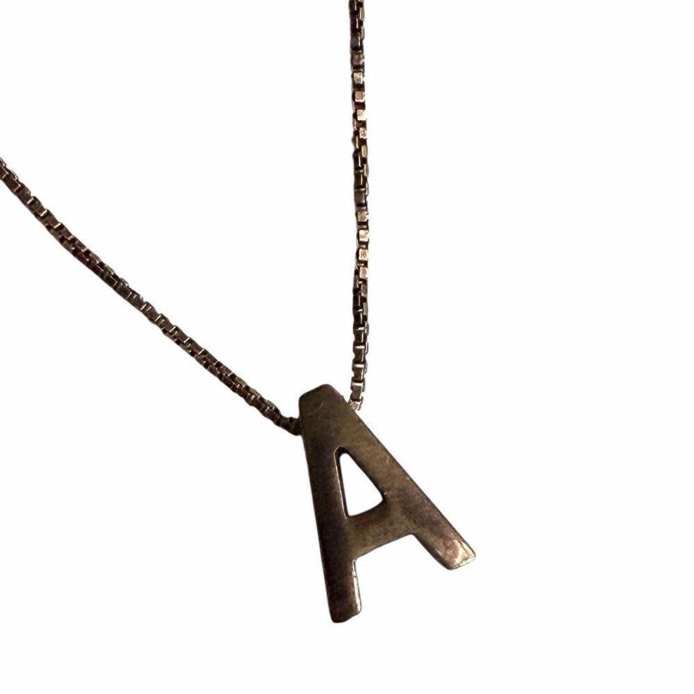 Dyadema Italy 925 Sterling Silver Rose Gold Initial A Necklace